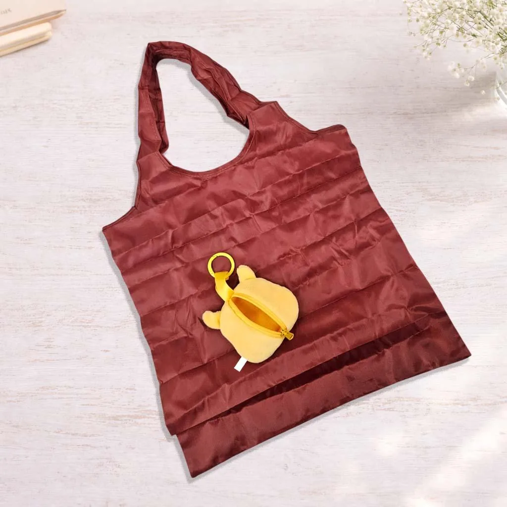 Winnie the Pooh recycled bag with plush pouch